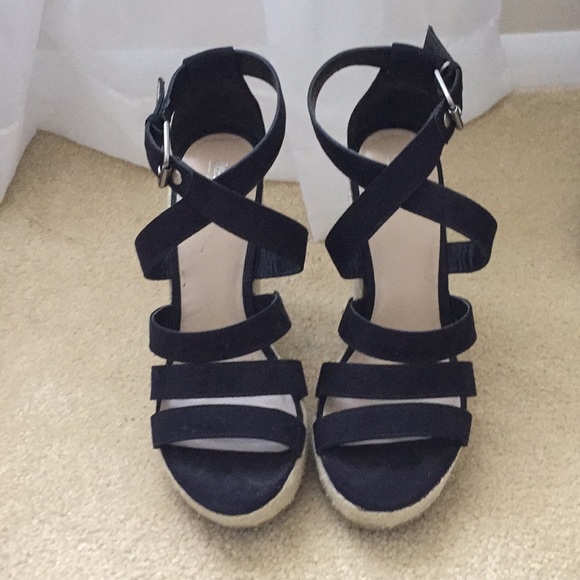 black strappy espadrilles